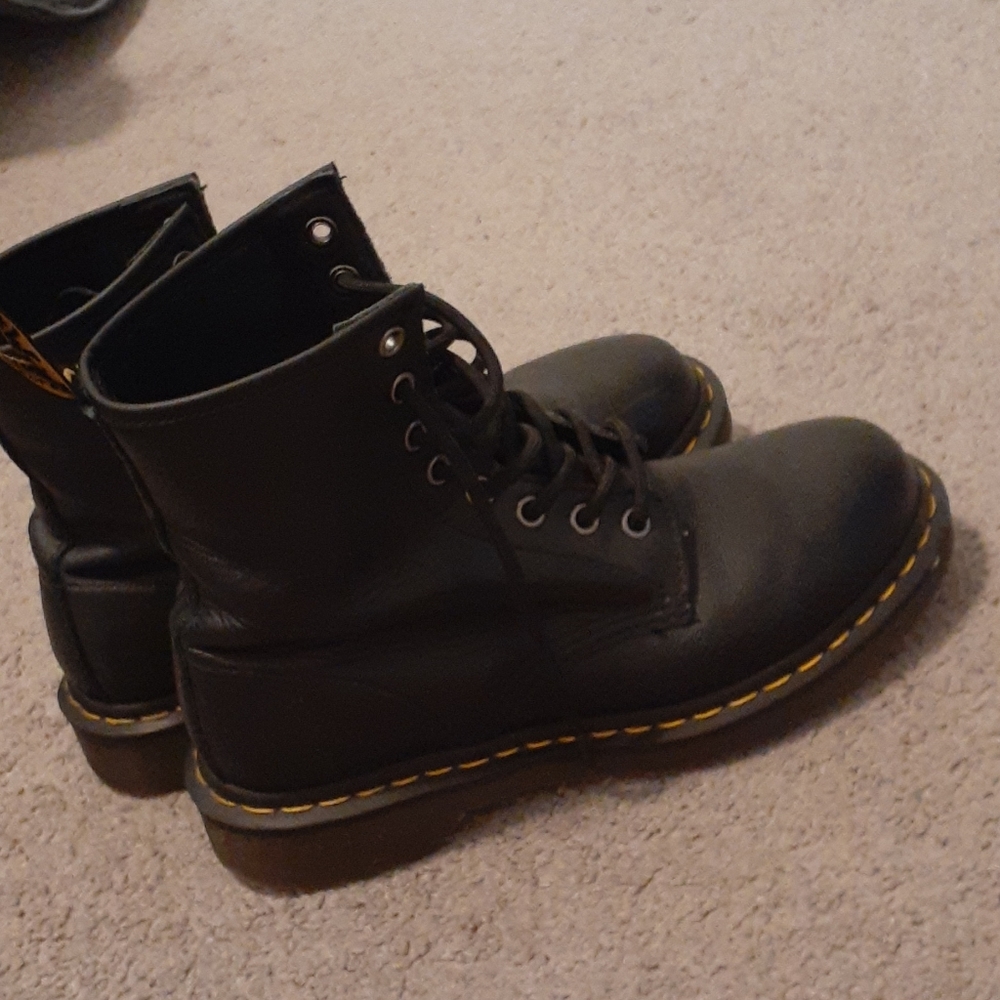 Barely-worn black Doc Martens